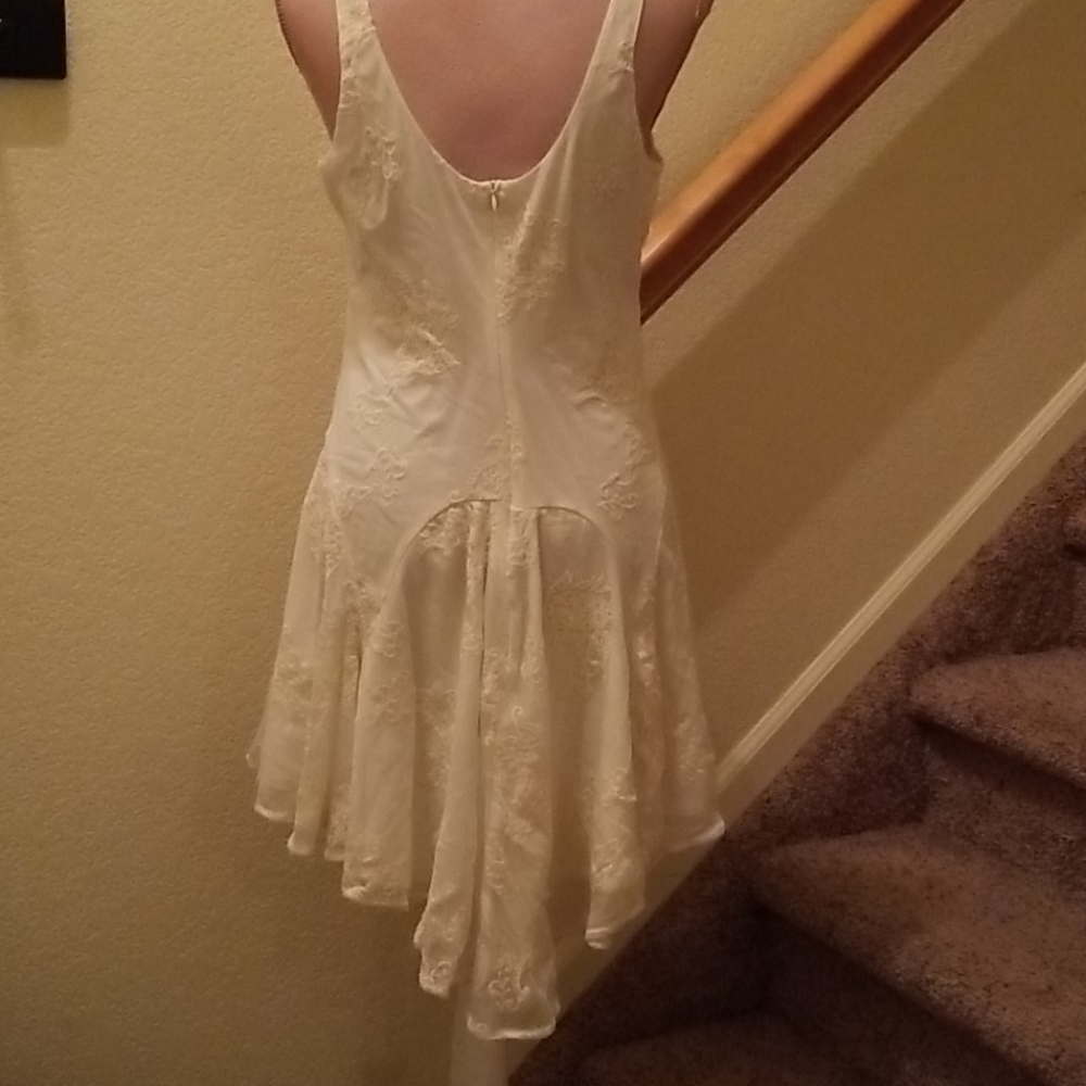 Beautiful Cream High-Low Dress - Picture 4 of 5